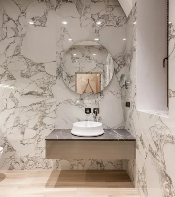 Large-Format Tile Installation by Cross Tiles in Fairfield County, CT