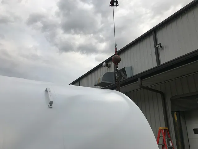 Worked with another crane operator, using two cranes to install a 40 ft storage tank at an industrial business