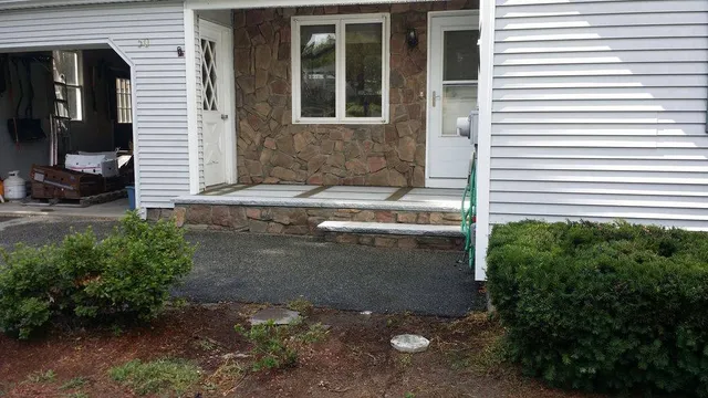 Stone veneer front entry