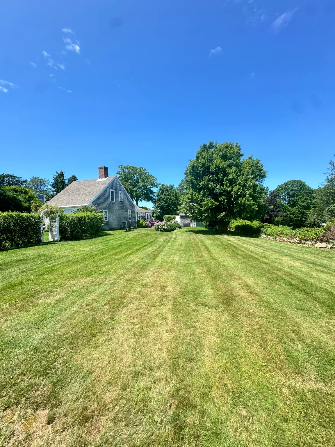 Freshly mowed Cape Cod property