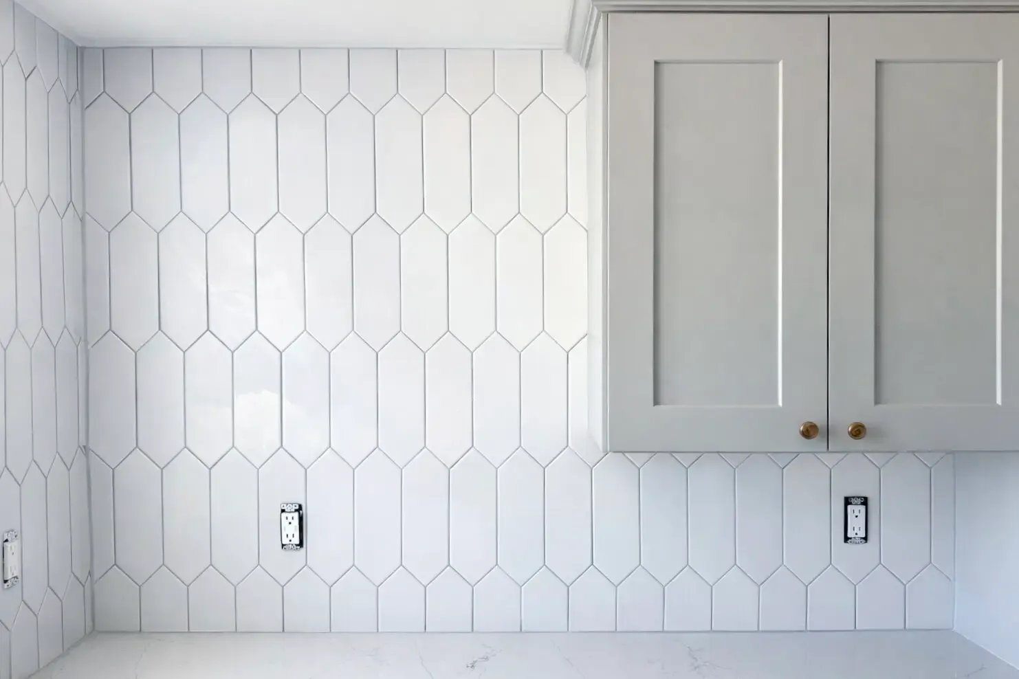 Finished bathroom tile installation