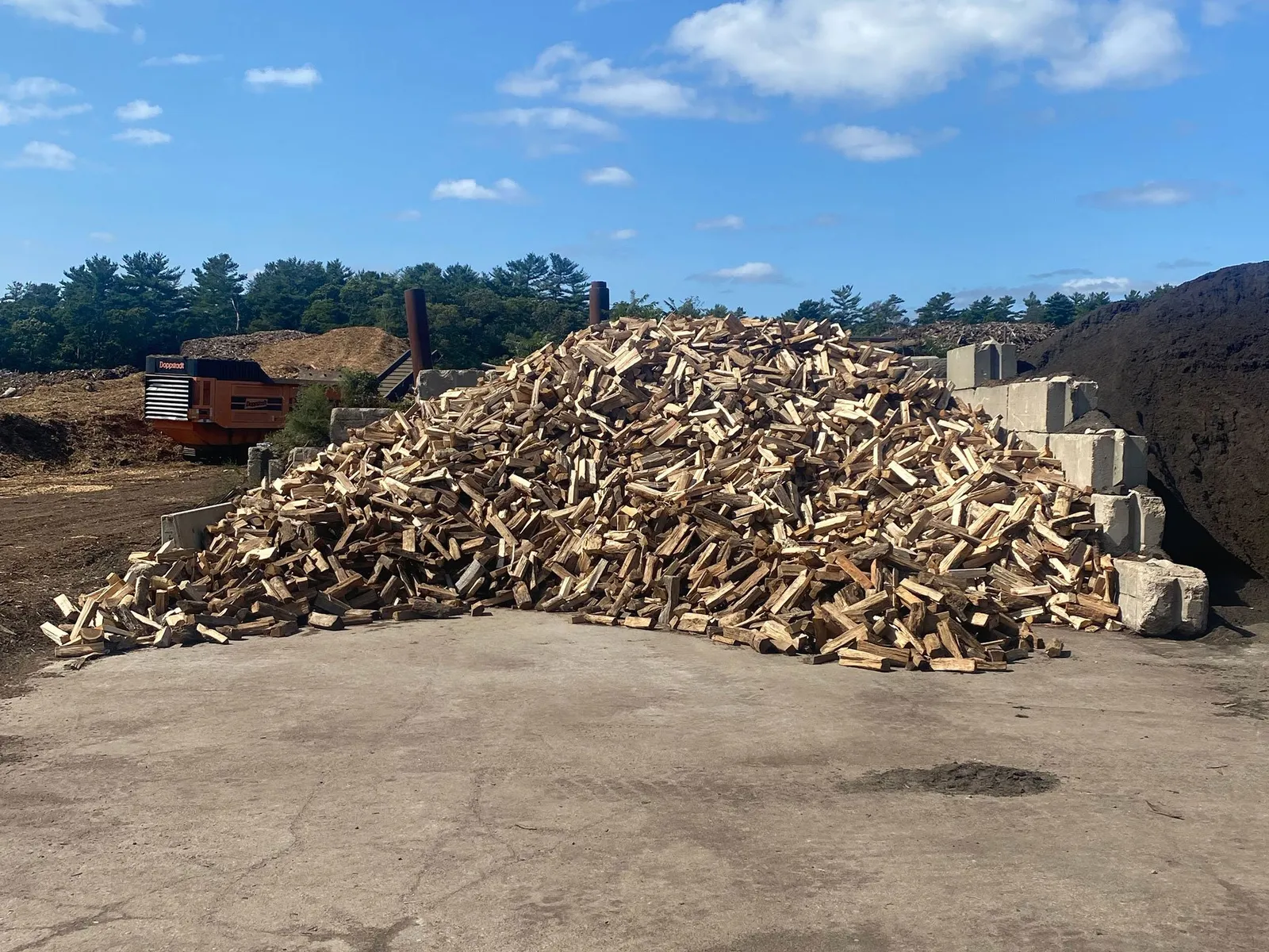 Large stacked of Cape Cod firewood