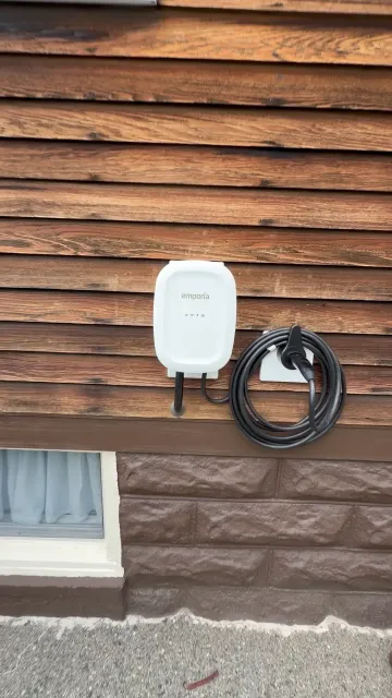 Emporia EV charger installation in Rhode Island