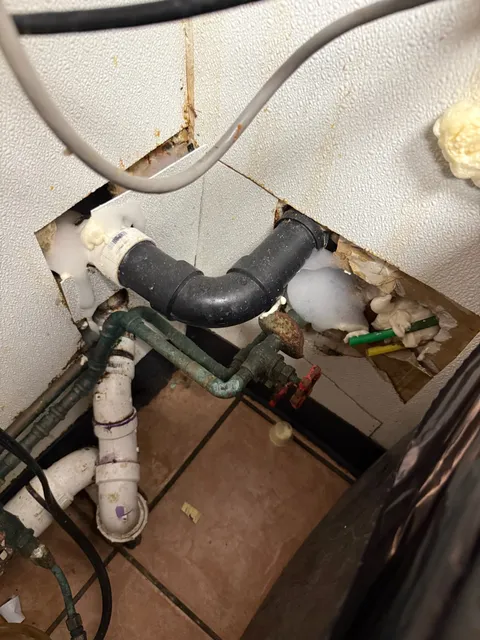 Under-sink plumbing penetration pest exclusion sealing