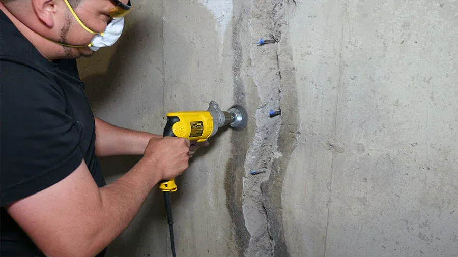basement wall crack repair