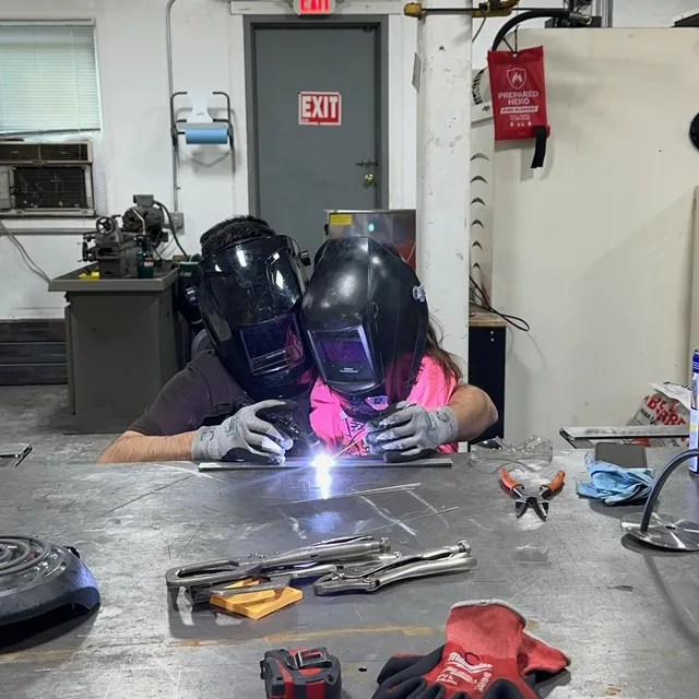 "dad, can you show me welding!?" such an awesome moment. #girldad
