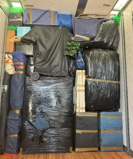 Packing Services, Bellah Moving Services. Packed with premium blankets and shrink wrap for maximum protection