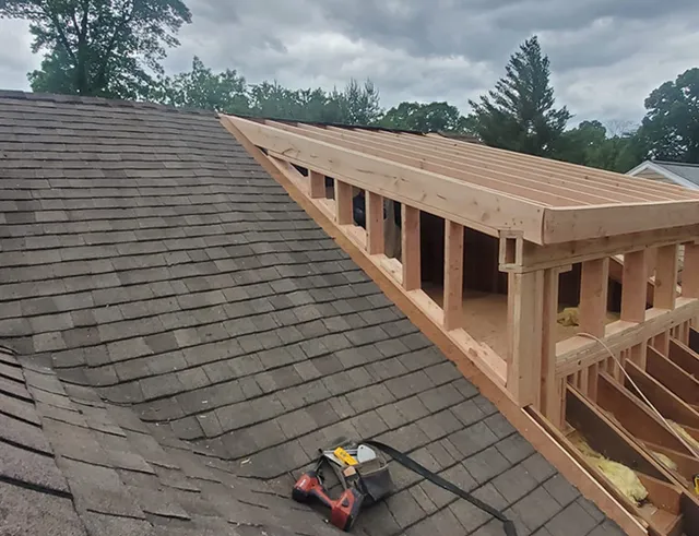 tools on a working roof