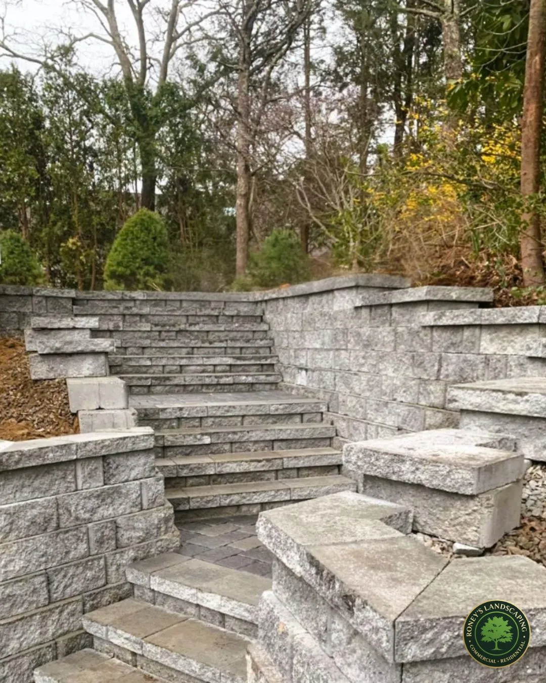 Stone steps that do more than connect levels — they elevate the whole landscape. ?✨

#RoneysLandscaping #HardscapeDesign #StoneSteps #OutdoorLiving #CapeCod #MasonryWork