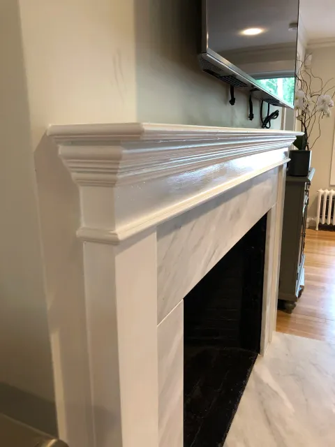 Fully custom moulding on a new mantle