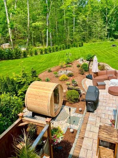 sauna in garden