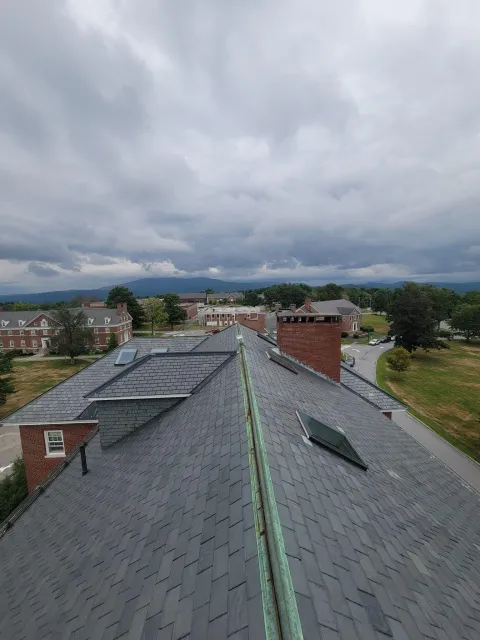 Completed commercial campus roof replacement by Northpoint Roofing in New London NH