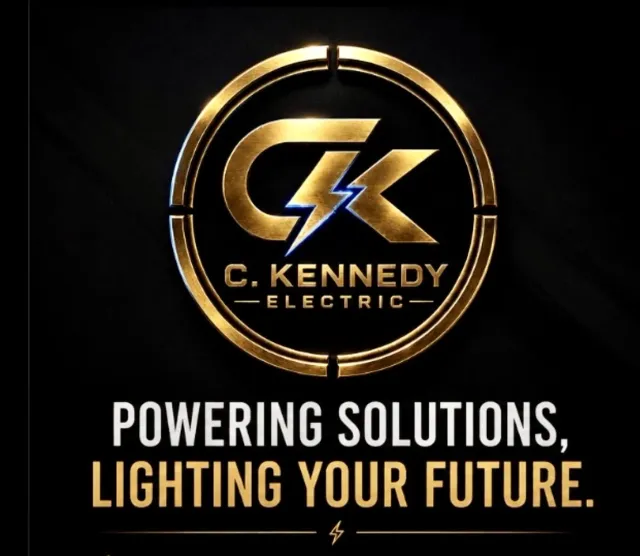 Christopher Kennedy performing electrical work on-site — C. Kennedy Electric licensed electrician