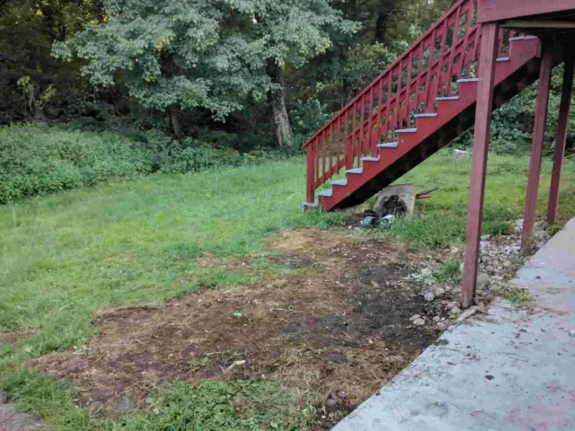 After junk removal — Household junk in Rehoboth, MA showing a backyard free of rubbish and junk ready to be used.