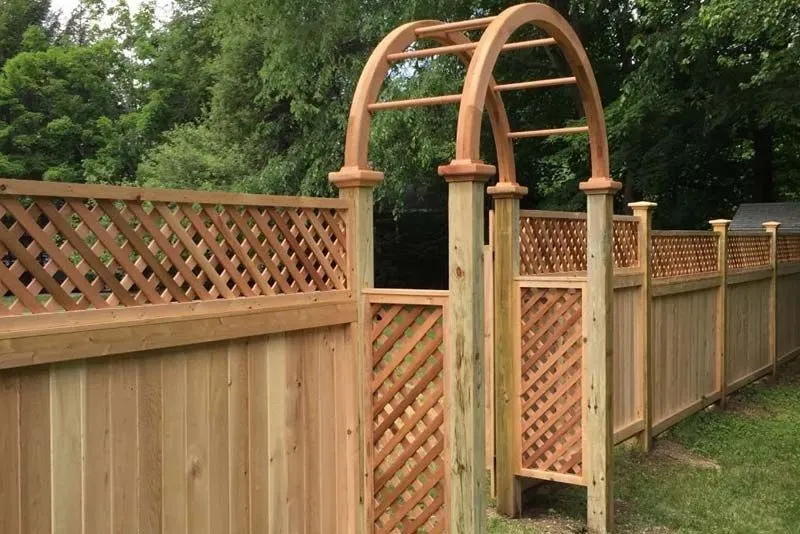 American-made fence materials being installed