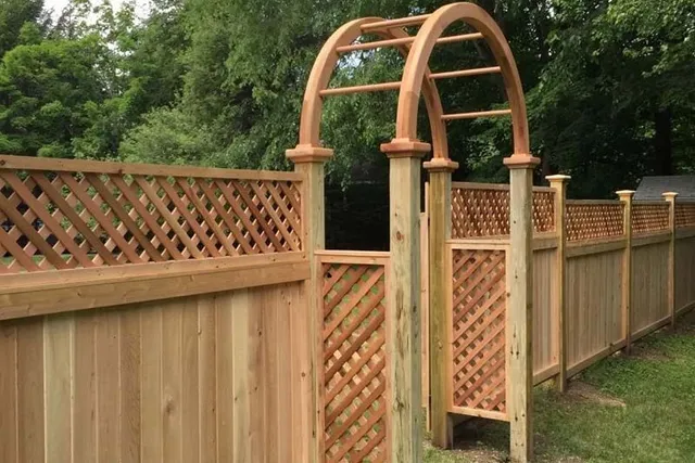American-made fence materials being installed