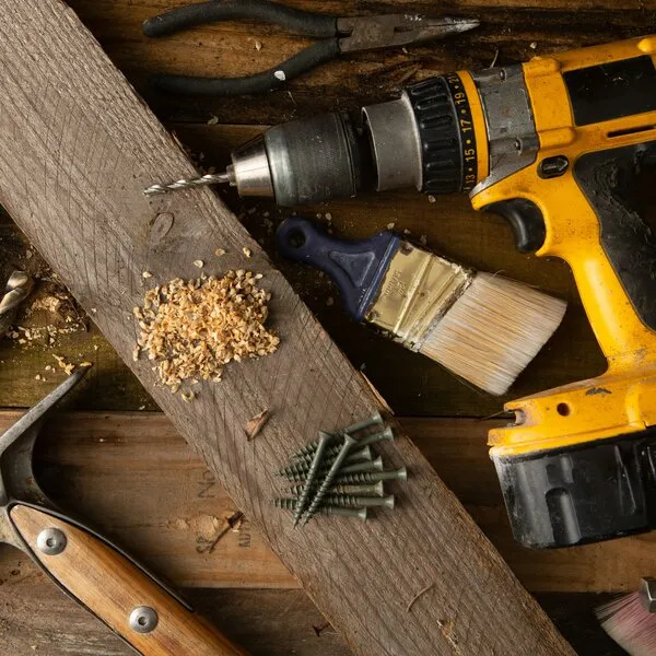 Various tools a remodel contractor uses for a home renovation