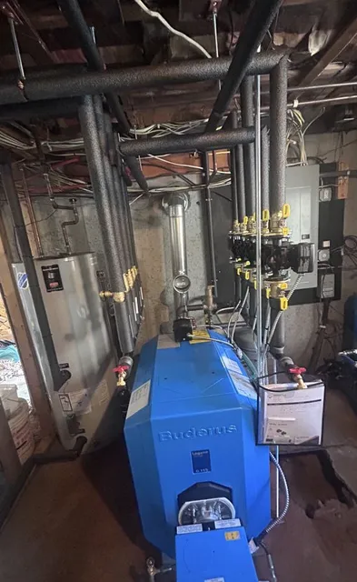 New Buderus boiler installation near Barrington NH