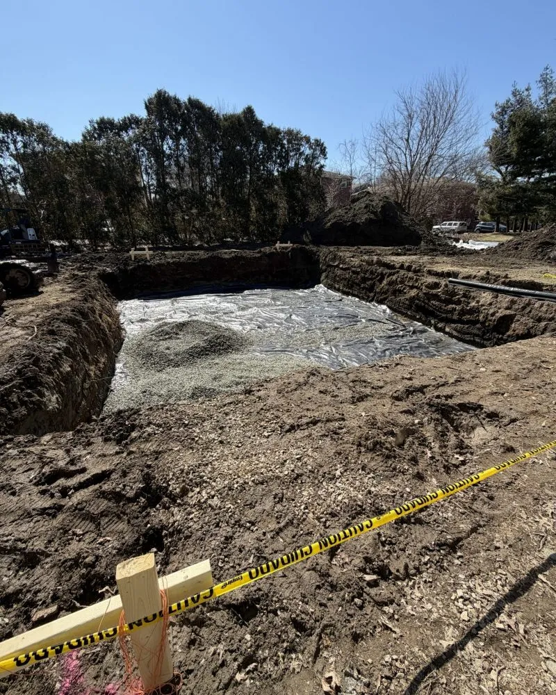 Foundation excavation for residential ADU construction