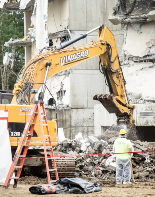 Demolishing a building