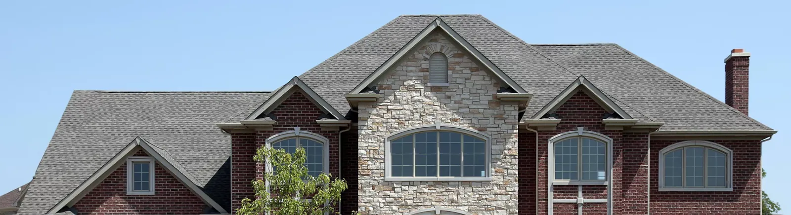 Brick and stone mid-class home