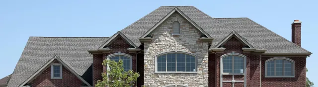 Brick and stone mid-class home