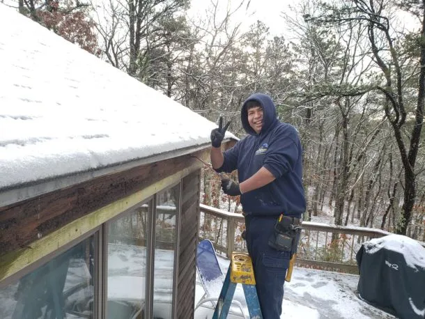 work photo from westernmassguttermonkeys.com