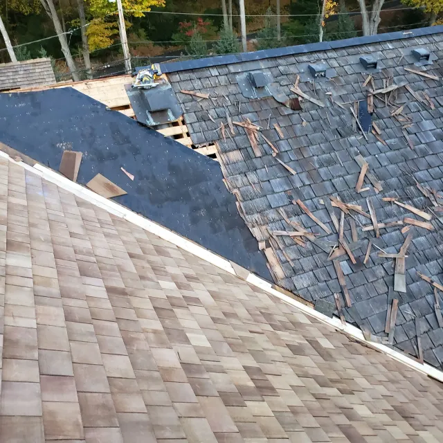 work photo from cedarroofingprotection.com
