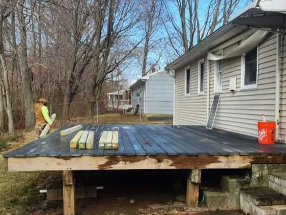 Deck build before