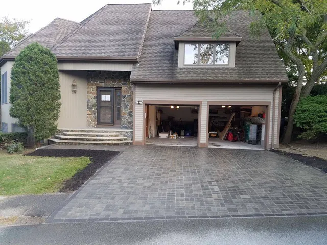 Paver driveway and front walk