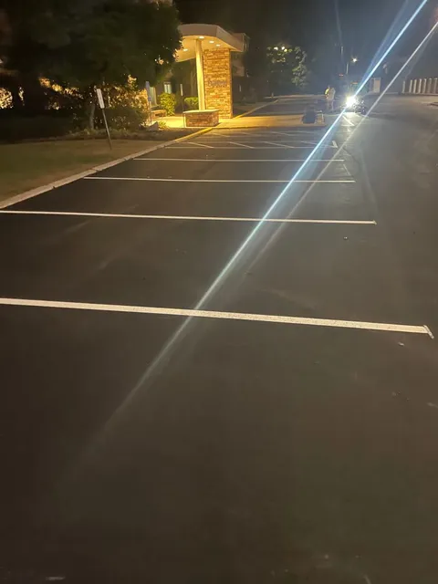 Sealcoated parking lot in Portland Maine