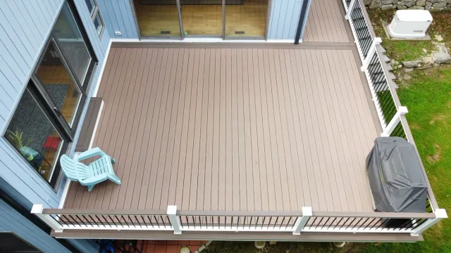 New deck construction built in Wilton, CT