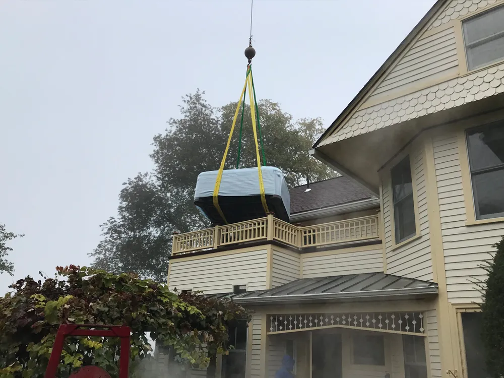 Placing a new hot tub on second story deck in Hadley