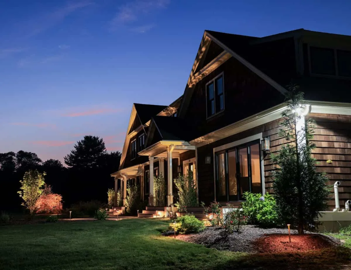 Landscape lighting project by Rainfall Irrigation
