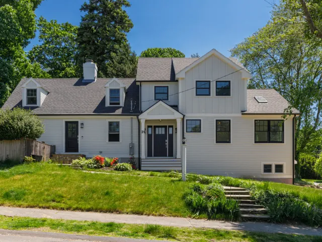 Exterior view of a completed residential renovation by M&A Contractors