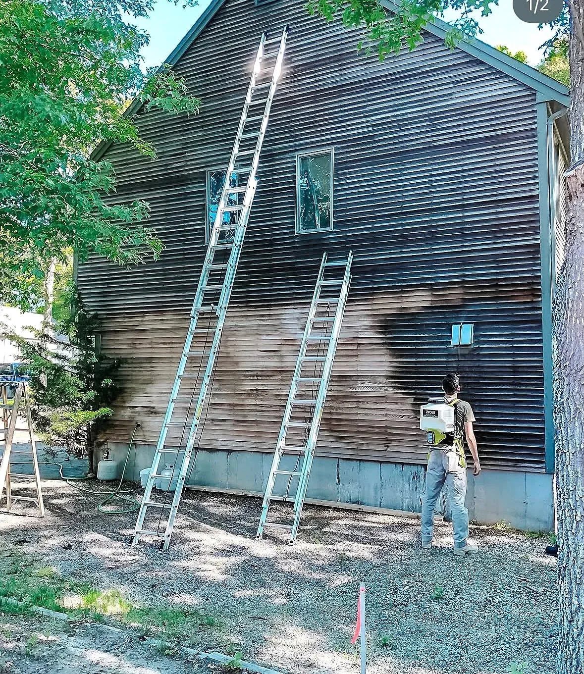 Exterior painting in Hyannis by Compass Painting