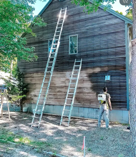 Exterior painting in Hyannis by Compass Painting