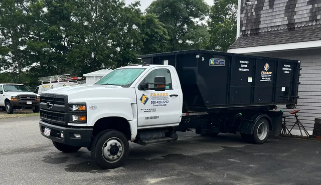 Fraser Construction branded dump truck and fleet