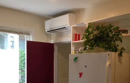 Kitchen Installation Of Mitsubishi Ductless Split System