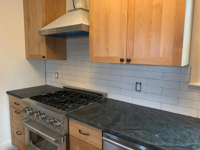 Roslindale kitchen cabinetry and counter detail