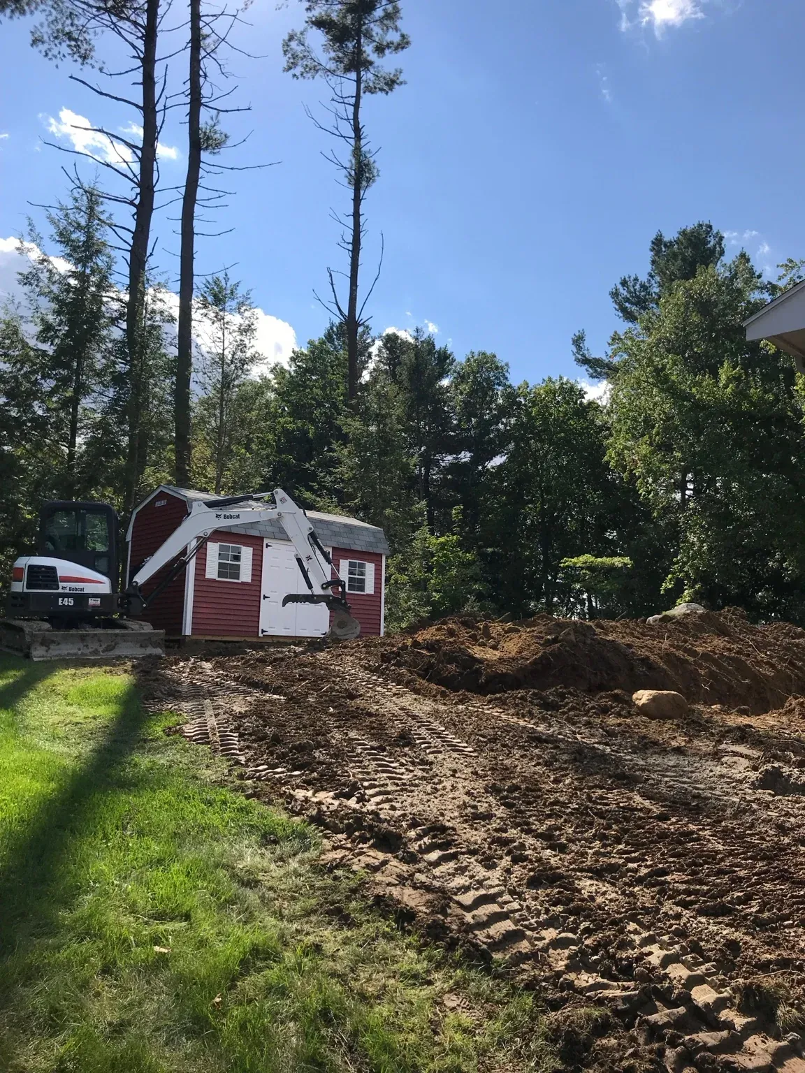 excavation and grading with Bobcat equipment