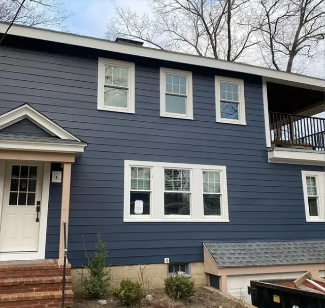 Newton Massachusetts home after siding and roof replacement