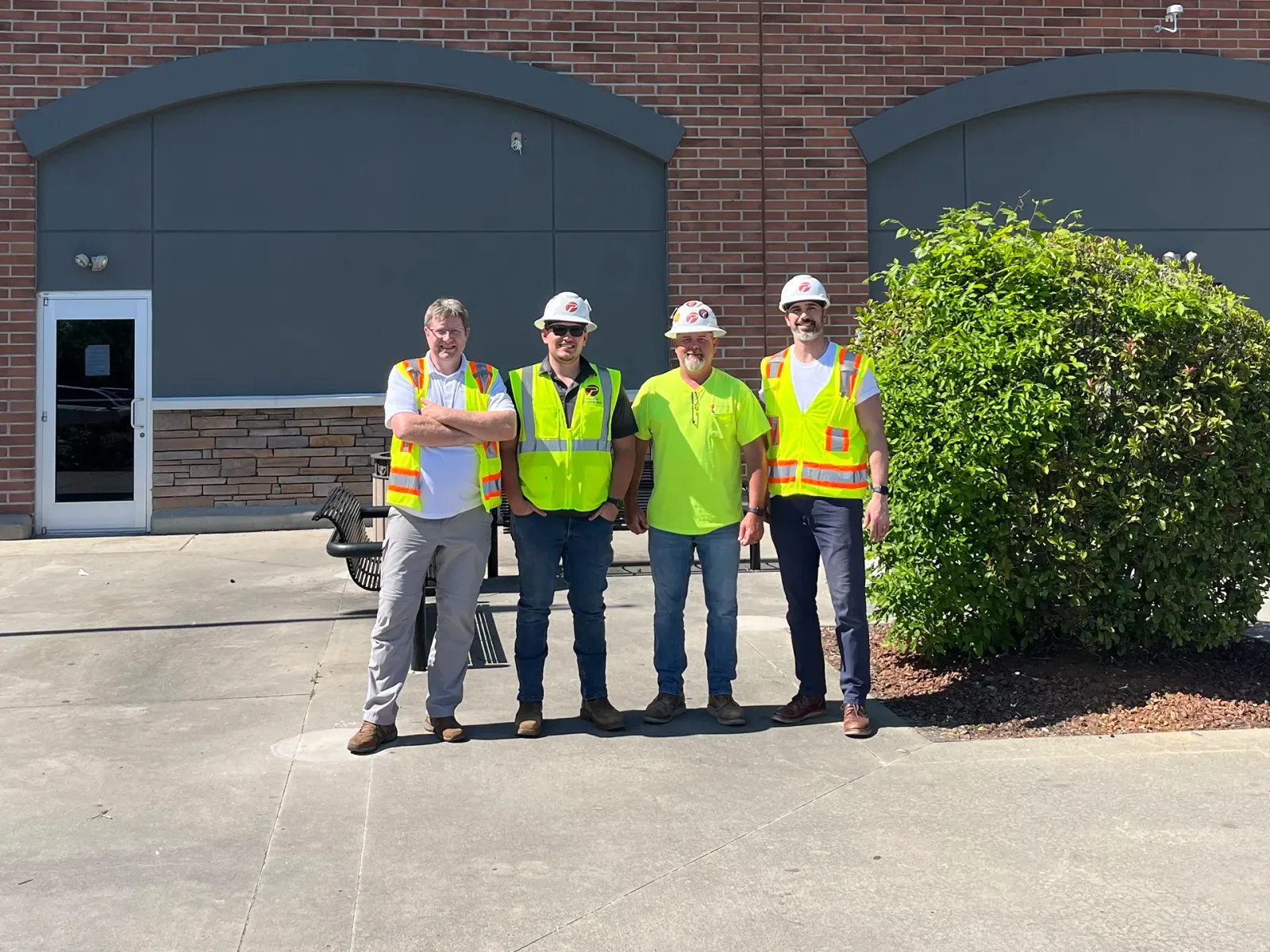 Group of franchise owners in front of a big box store
