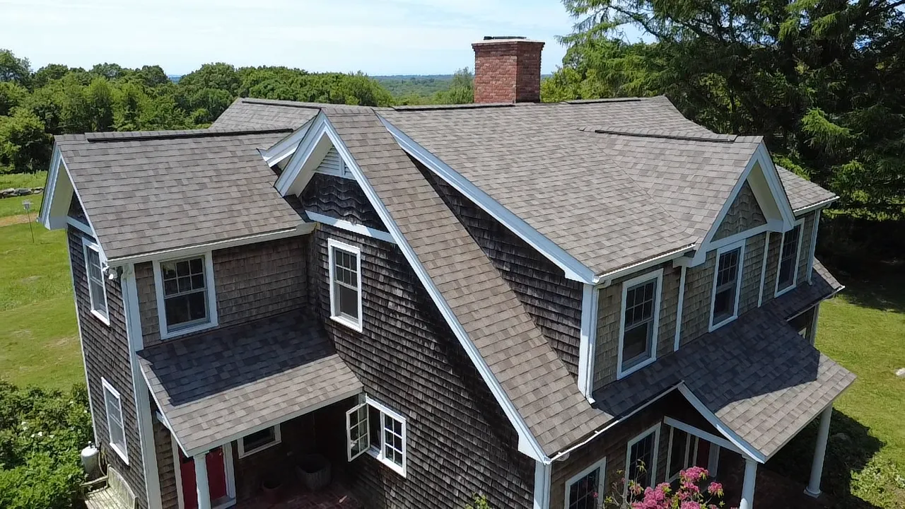 Completed roofing project by LizMar Construction in Rhode Island