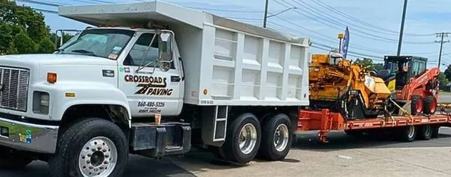 Crossroads Paving companies in CT trucks