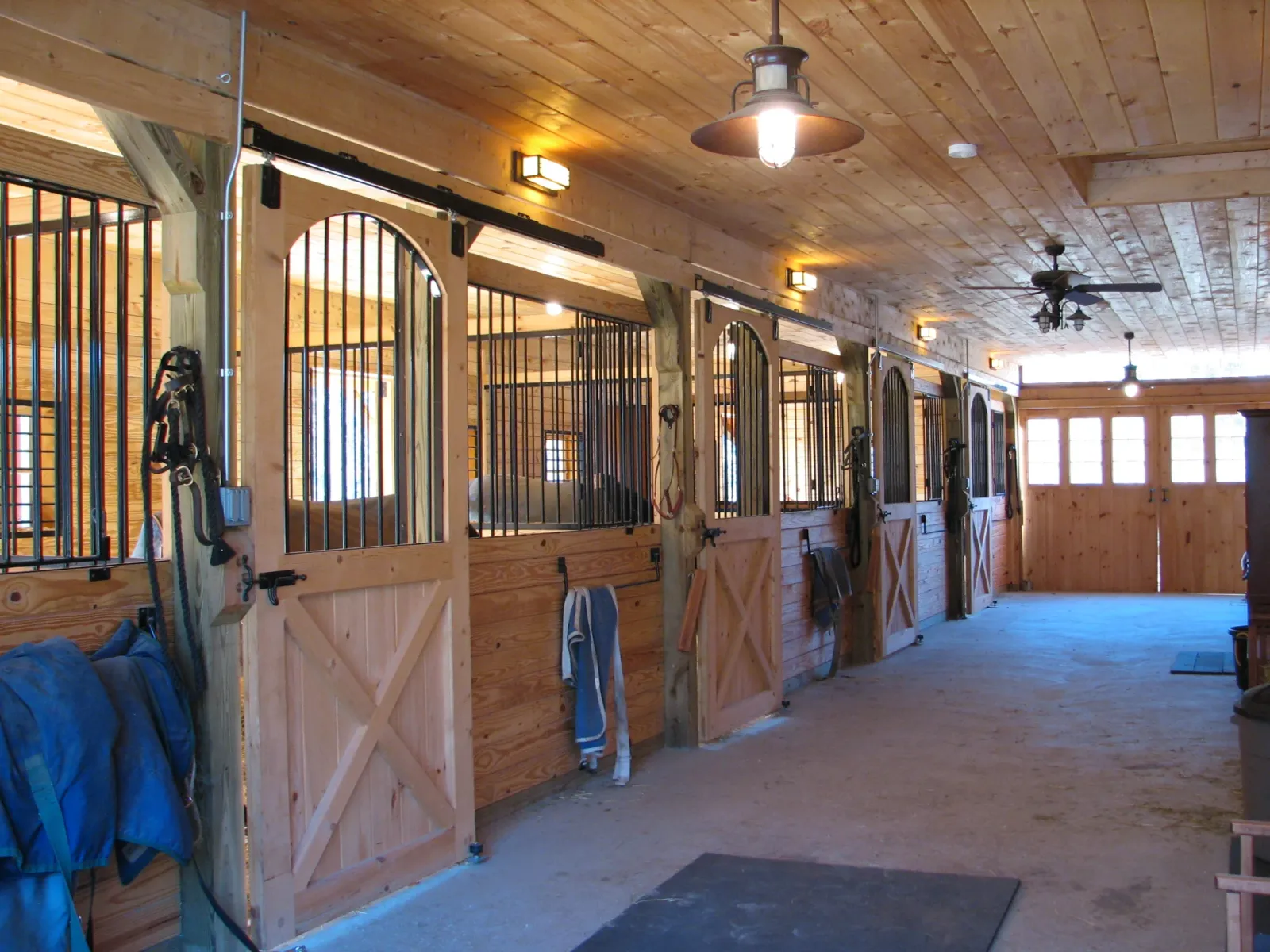 Aisle with Arched Stall Doors
