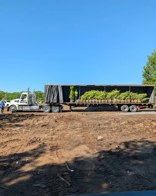 Our crew kicked off a new project today! While this solar farm is busy harvesting energy from above, we&rsquo;re down below making sure the ground stays stable, healthy, and looking sharp! ☀️ 🌳 

#greenenergy #landscaping #solar #planting #stateline