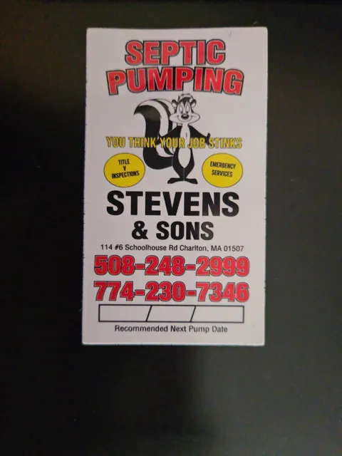 Stevens and sons septic pumping work photo