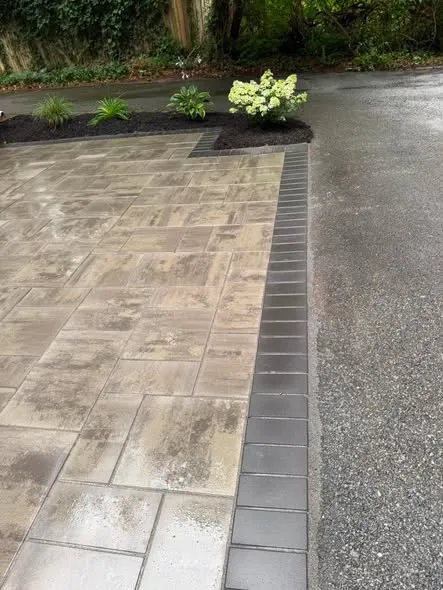 Paver patio edge and border plantings