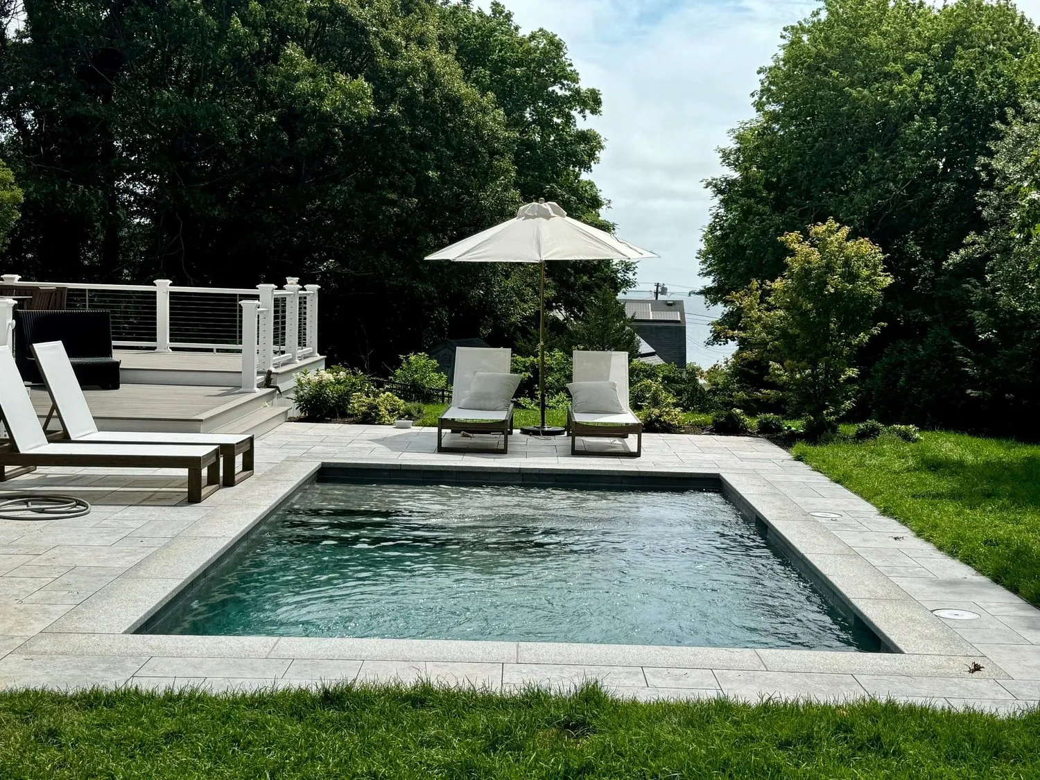Custom gunite pool and spa project by Blue Water Pools & Spas